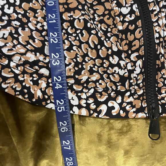 Free People Movement Light Jacket Women Small Leopard Animal Print Hooded Zip Up - Picture 16 of 16